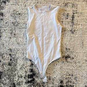Abercrombie &‎ Fitch Sleeveless Cream Bodysuit